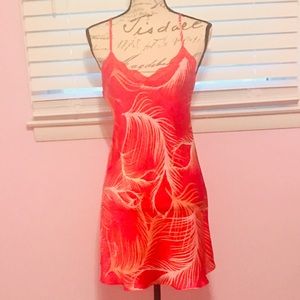 JOSIE BY NATORI RED FLORAL SLIP GOWN